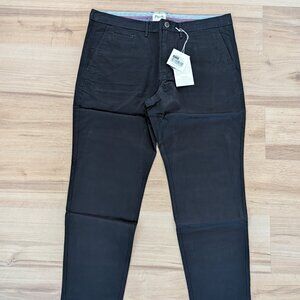 NWT Perk Feel Good Chinos Slim Fit Mens 40x30 Solid Black